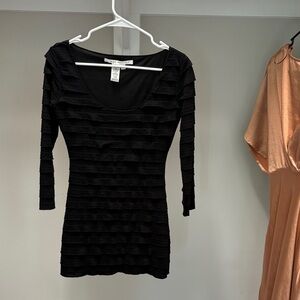 Max Studio Black Bodycon Long Sleeve Dress